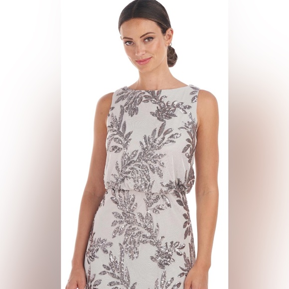 JS Collections Women's Jacqueline Blouson Midi Dress Size 2 - Picture 4 of 9